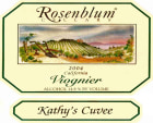 Rosenblum Cellars Kathy's Cuvee Viognier 2004  Front Label