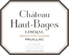 Chateau Haut-Bages Liberal (stained label) 2016  Front Label