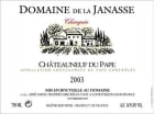 Domaine de la Janasse Chateauneuf-du-Pape Cuvee Chaupin 2003  Front Label