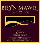 Bryn Mawr Vineyards Estate Pinot Noir 2018  Front Label