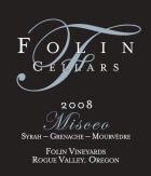 Folin Cellars Misceo 2008 Front Label