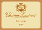 Chateau Suduiraut Sauternes (375ML half-bottle) 2007  Front Label
