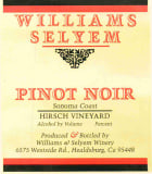 Williams Selyem Hirsch Pinot Noir 1999 Front Label