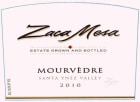 Zaca Mesa Mourvedre 2010  Front Label