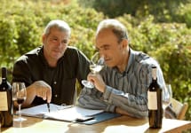 Gaia Leon and Yiannis in the vineyards Winery Image