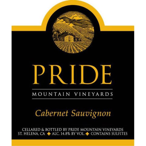 Pride Mountain Vineyards Cabernet Sauvignon (damaged labels) 2002 Front Label