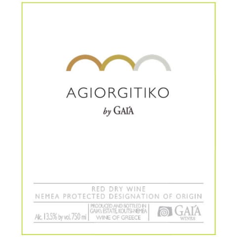 Gaia Agiorgitiko 2015 Front Label