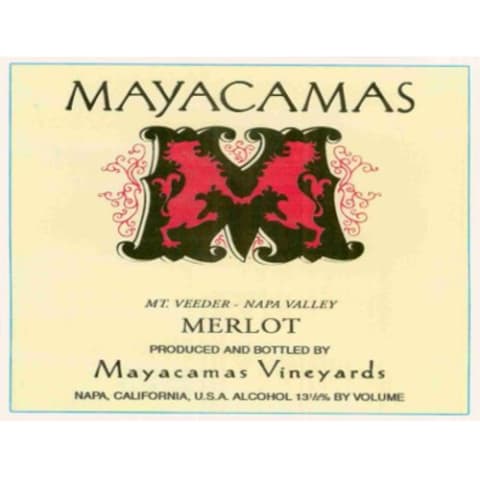 Mayacamas Merlot 2014 Front Label