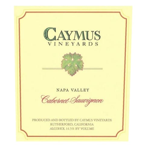Caymus Napa Valley Cabernet Sauvignon 1998 Front Label