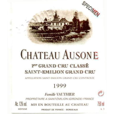 Chateau Ausone 1999 Front Label