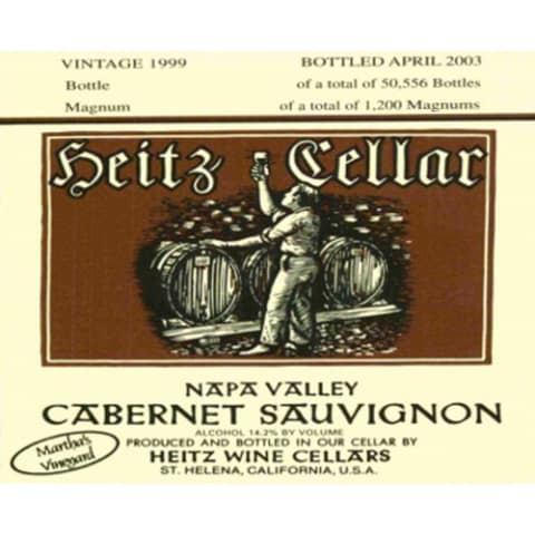Heitz Cellar Martha's Vineyard Cabernet Sauvignon 1999 Front Label