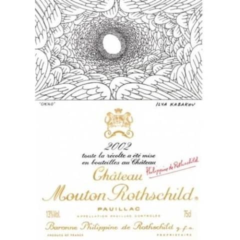 Chateau Mouton Rothschild 2002 Front Label