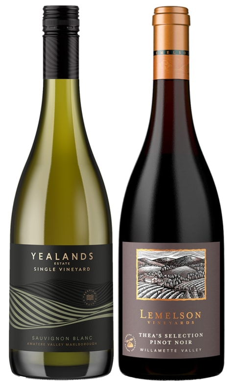wine.com 90 Point Red & White Two Bottle Gift Set Gift Product Image