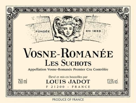 Louis Jadot Vosne-Romanee Les Suchots Premier Cru 2019 Front Label