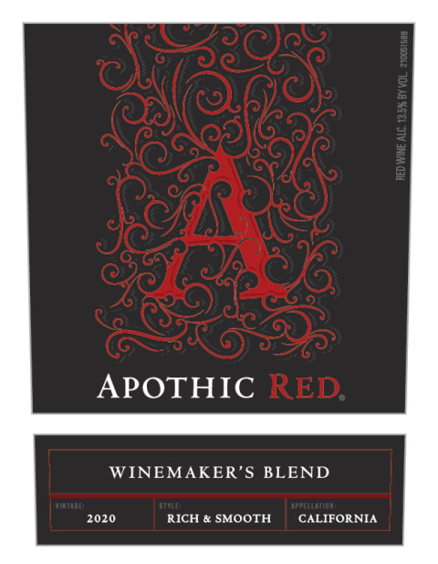 Apothic Red Blend 2020 Front Label