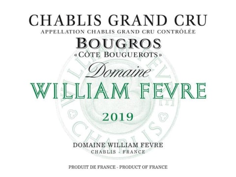 William Fevre Chablis Bougros Cote Bouguerots Grand Cru 2019 Front Label