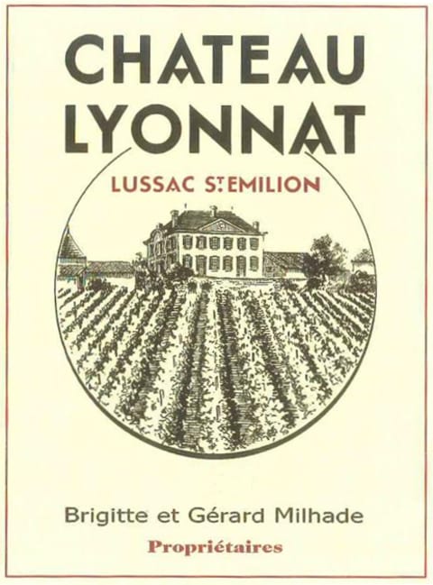 Chateau Lyonnat Lussac Saint Emilion 2015 Front Label
