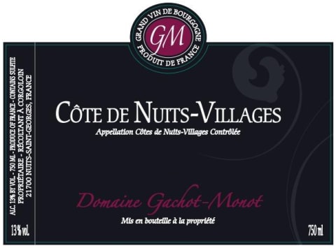 Domaine Gachot-Monot Cote de Nuits-Villages 2020 Front Label