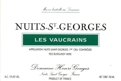 Domaine Henri Gouges Nuits-St-Georges Les Vaucrains Premier Cru 2019 Front Label