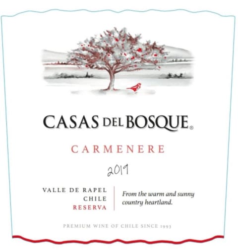 Casas del Bosque Reserva Carmenere 2019 Front Label
