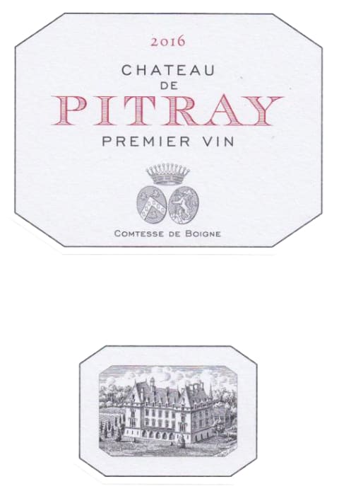 Chateau Pitray 2016 Front Label