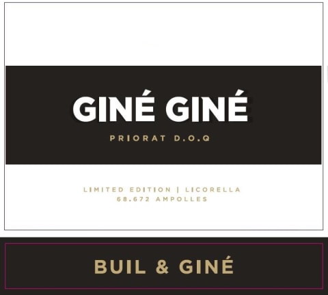 Buil and Gine Priorat Gine Gine 2018 Front Label