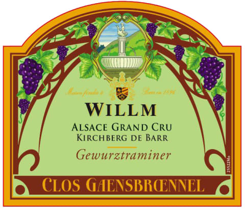 Willm Clos Gaensbroennel Gewurztraminer 2018 Front Label