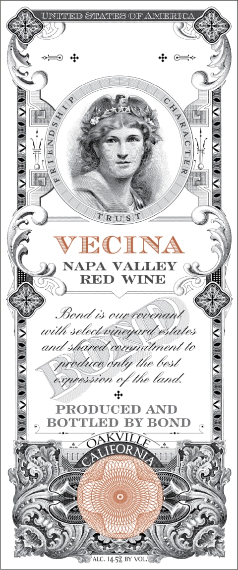 Bond Vecina (slightly torn label) 2002 Front Label