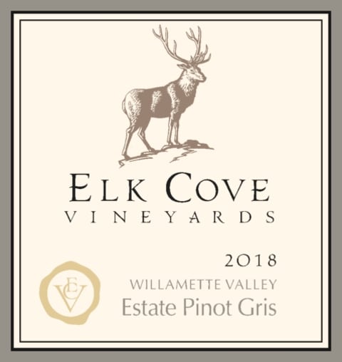Elk Cove Pinot Gris 2018 Front Label