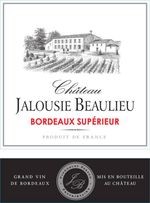 Chateau Jalousie Beaulieu Bordeaux Superieur 2018 Front Label