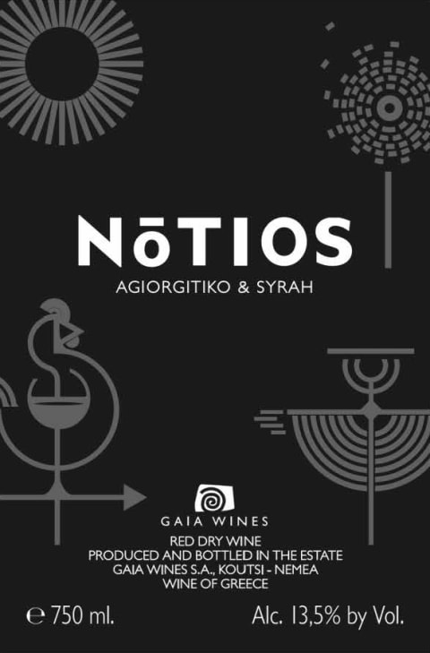 Gaia Notios Red 2020 Front Label