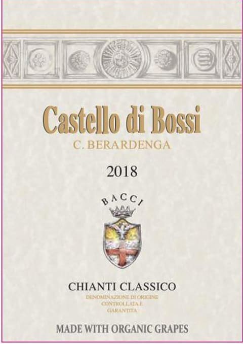 Castello di Bossi Chianti Classico (375ML half-bottle) 2018 Front Label