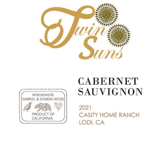 Twin Suns Cabernet Sauvignon (OU Kosher) 2021 Front Label