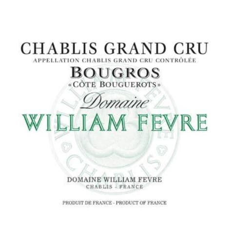 William Fevre Chablis Bougros Cote Bouguerots Grand Cru 2018 Front Label