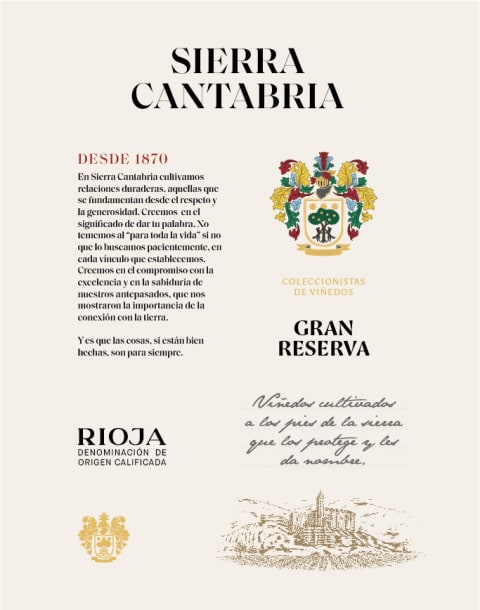 Sierra Cantabria Gran Reserva 2012 Front Label