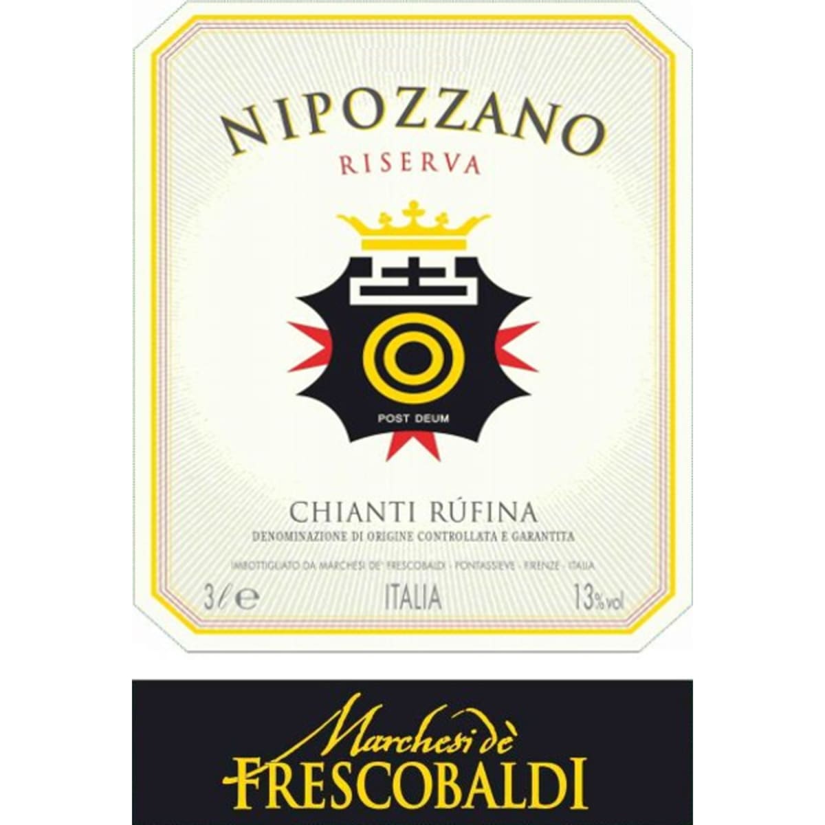 Frescobaldi Nipozzano Chianti Rufina Riserva 2006 Front Label