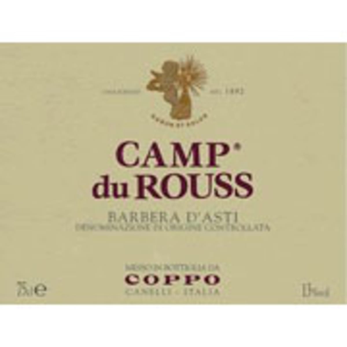 Coppo Camp du Rouss Barbera d'Asti 2006 Front Label