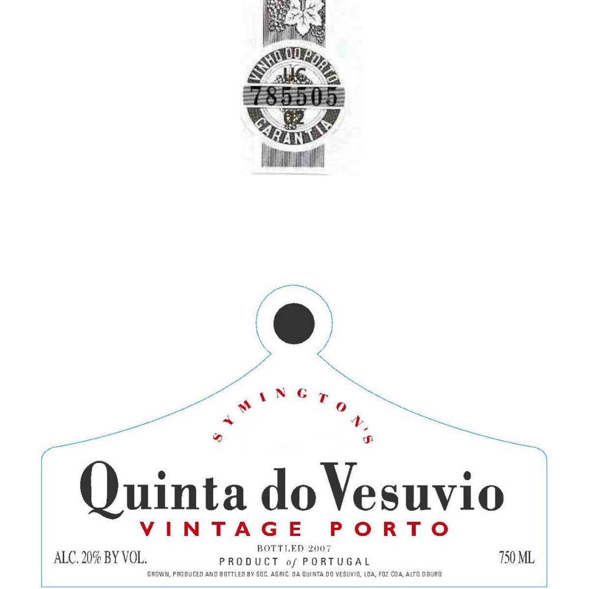 Quinta do Vesuvio Vintage Port 2006 Front Label
