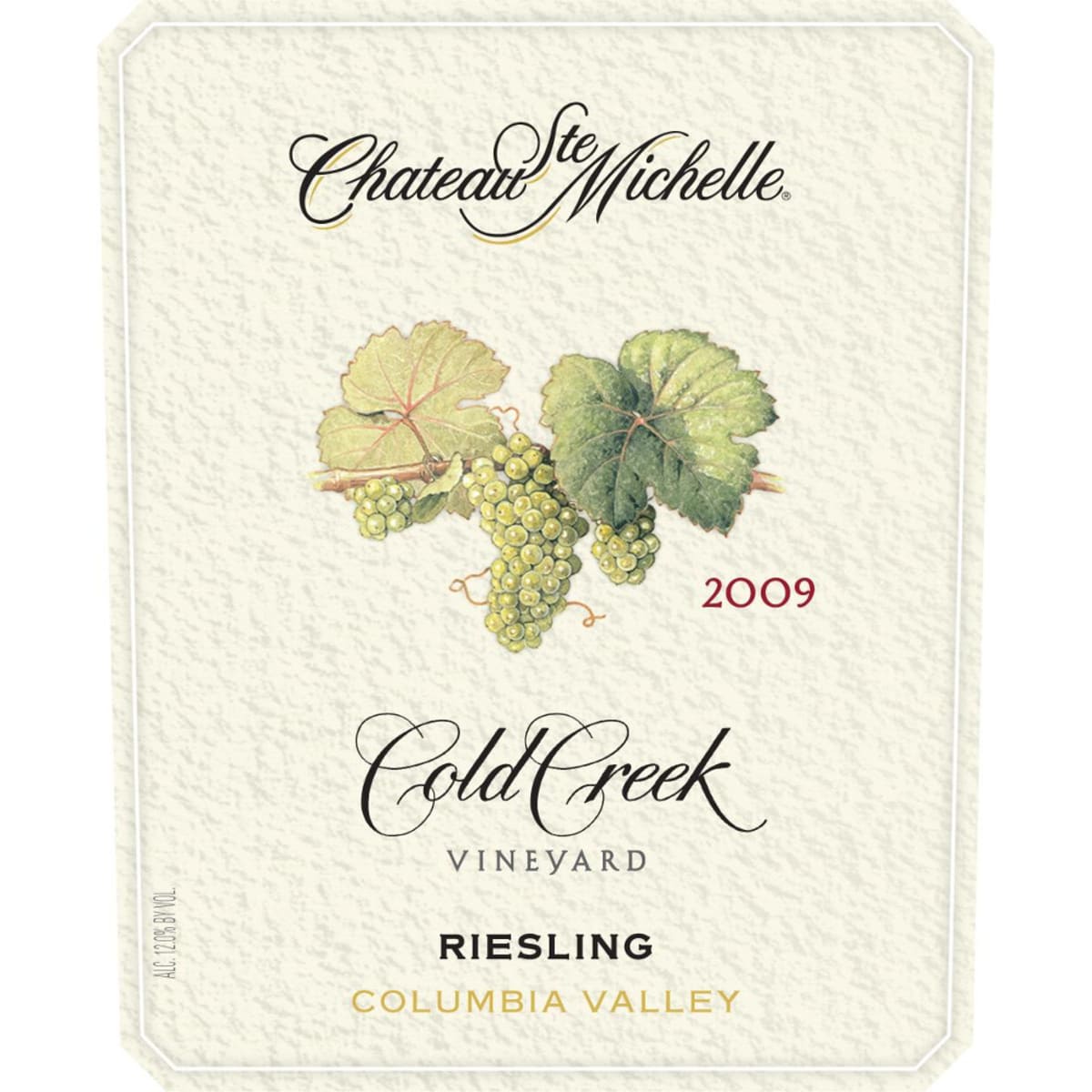 Chateau Ste. Michelle Cold Creek Vineyard Riesling 2009 Front Label