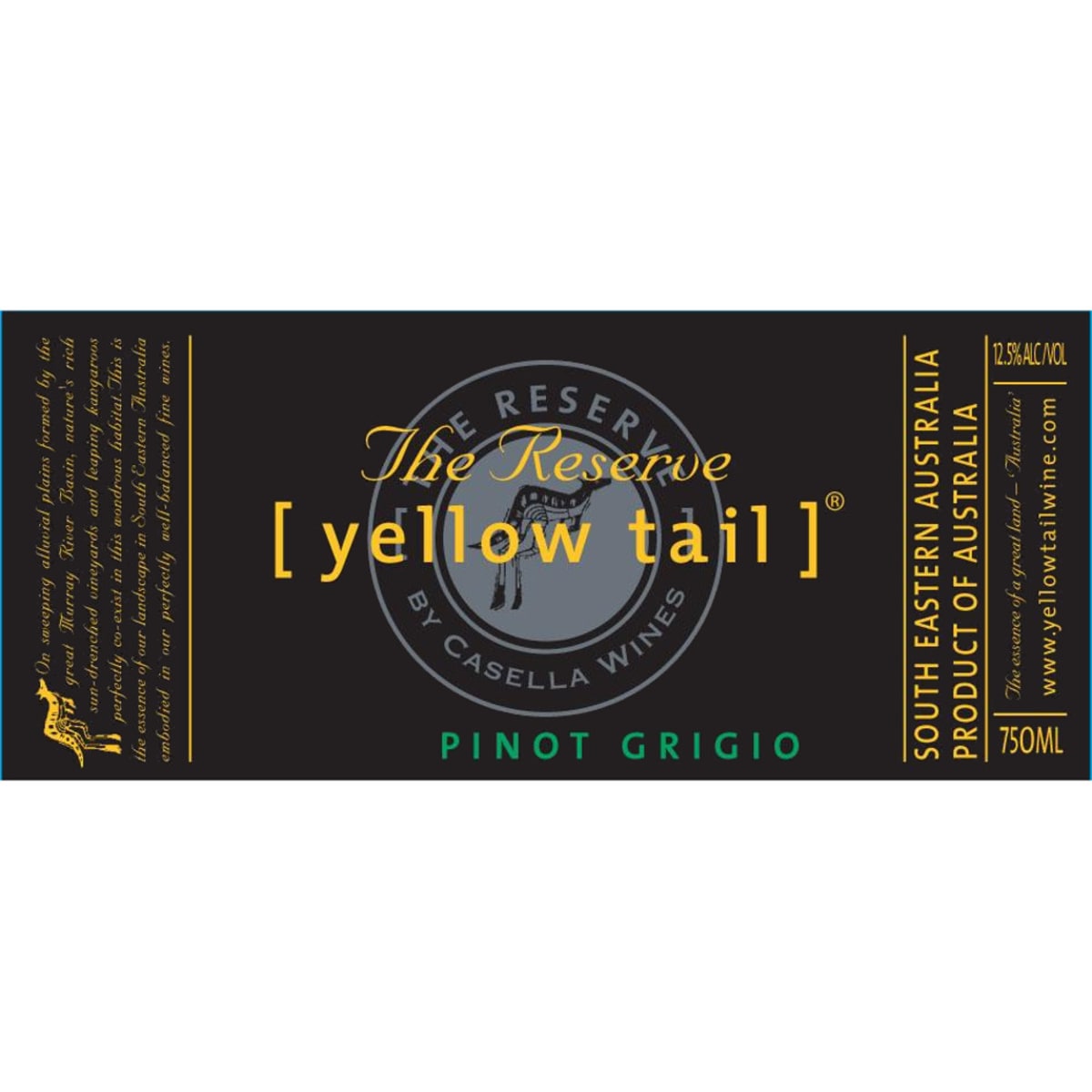 Yellow Tail The Reserve Pinot Grigio 2007 Front Label