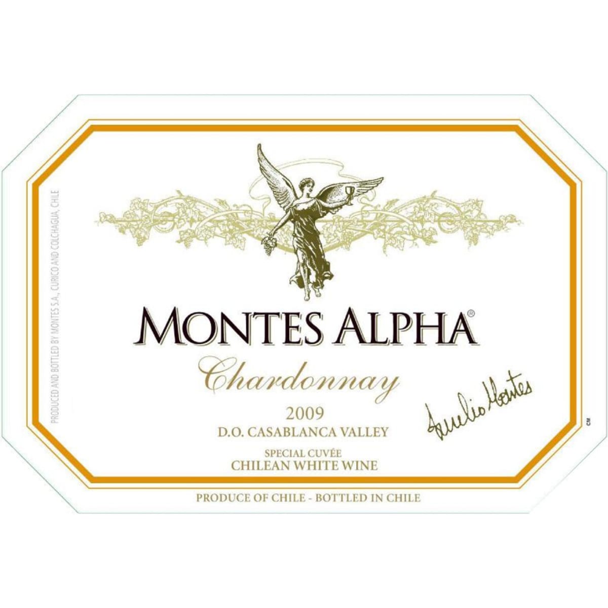 Montes Alpha Series Chardonnay 2009 Front Label