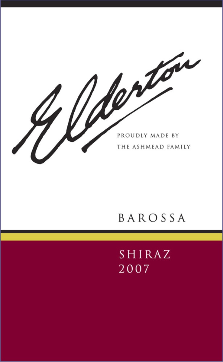 Elderton Shiraz 2007 Front Label