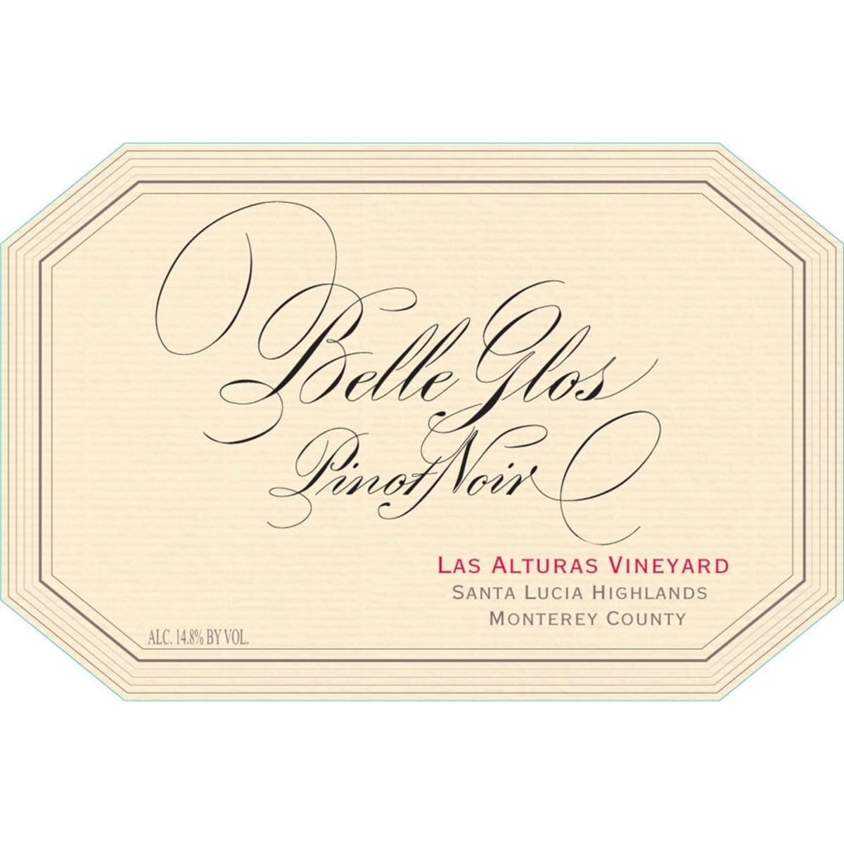 Belle Glos Las Alturas Vineyard Pinot Noir 2010 Front Label