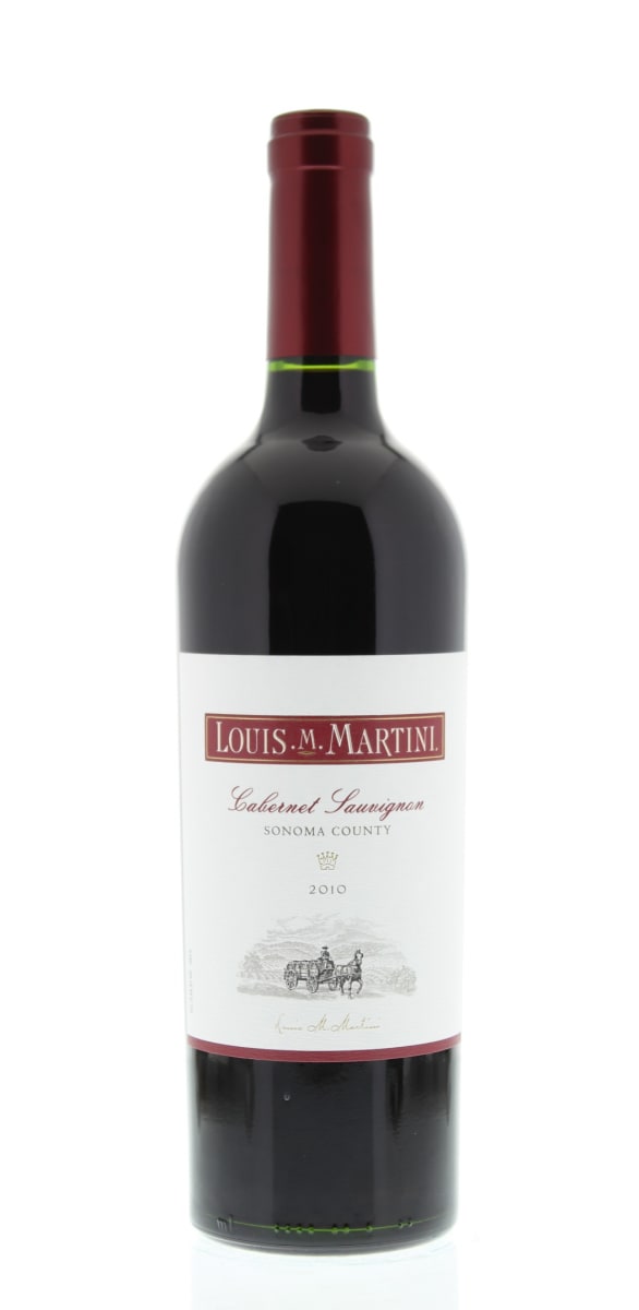 Louis Martini Sonoma Cabernet Sauvignon 2010 Front Bottle Shot