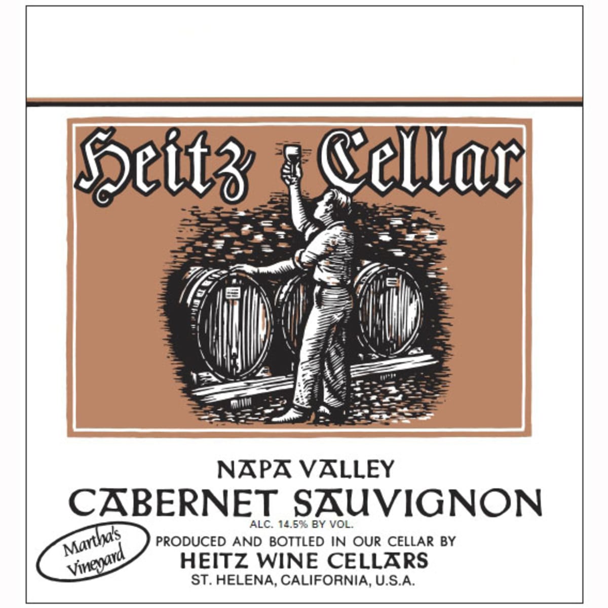 Heitz Cellar Martha's Vineyard Cabernet Sauvignon 2007 Front Label