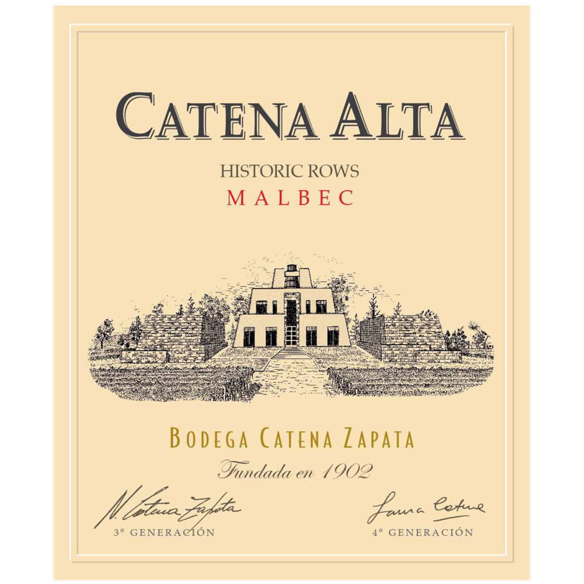 Catena Alta Malbec 2010 Front Label