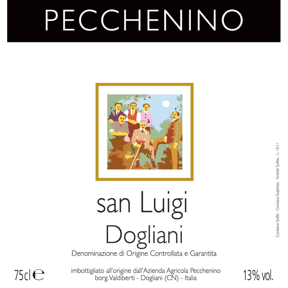 Pecchenino San Luigi Dogliani Dolcetto 2012 Front Label