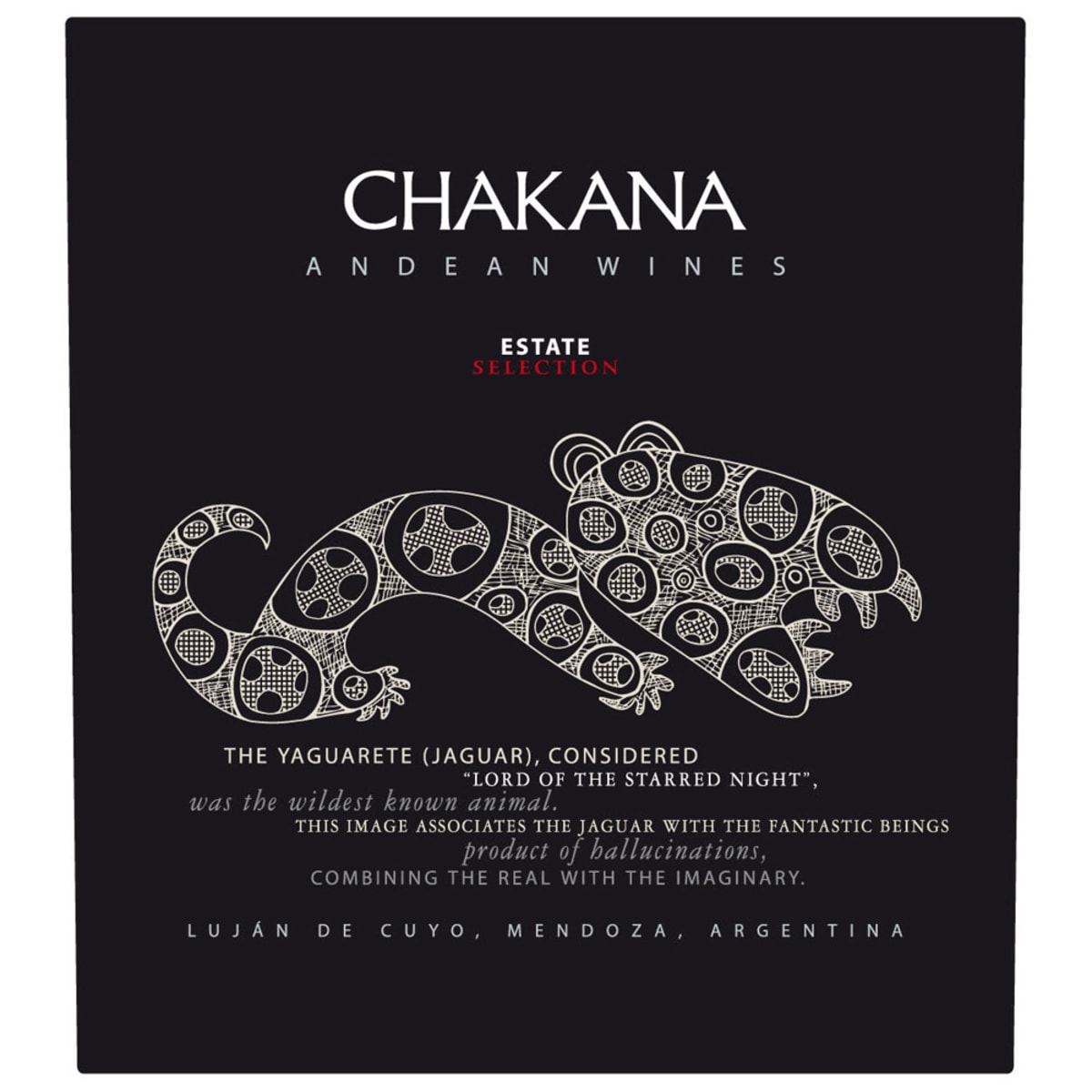 Bodega Chakana Estate Selection Red 2012 Front Label