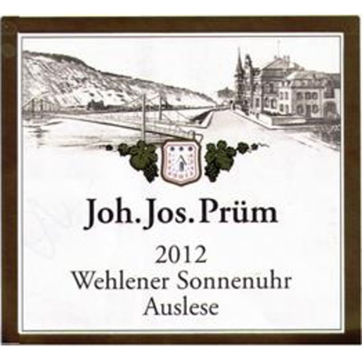 J.J. Prum Wehlener Sonnenuhr Gold Cap Auslese Riesling (375ML half-bottle) 2012 Front Label