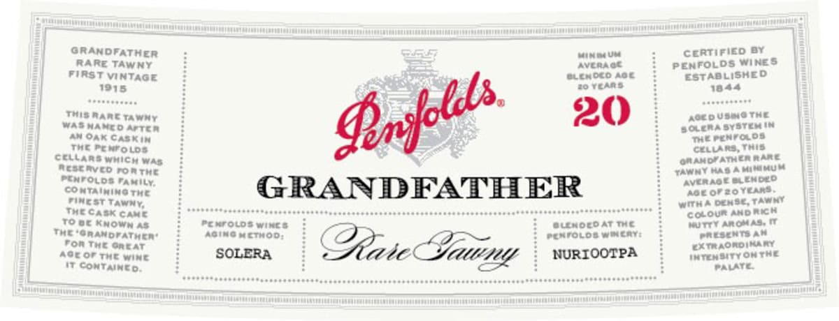 Penfolds Grandfather Rare Tawny in Gift Box Front Bottle Shot
